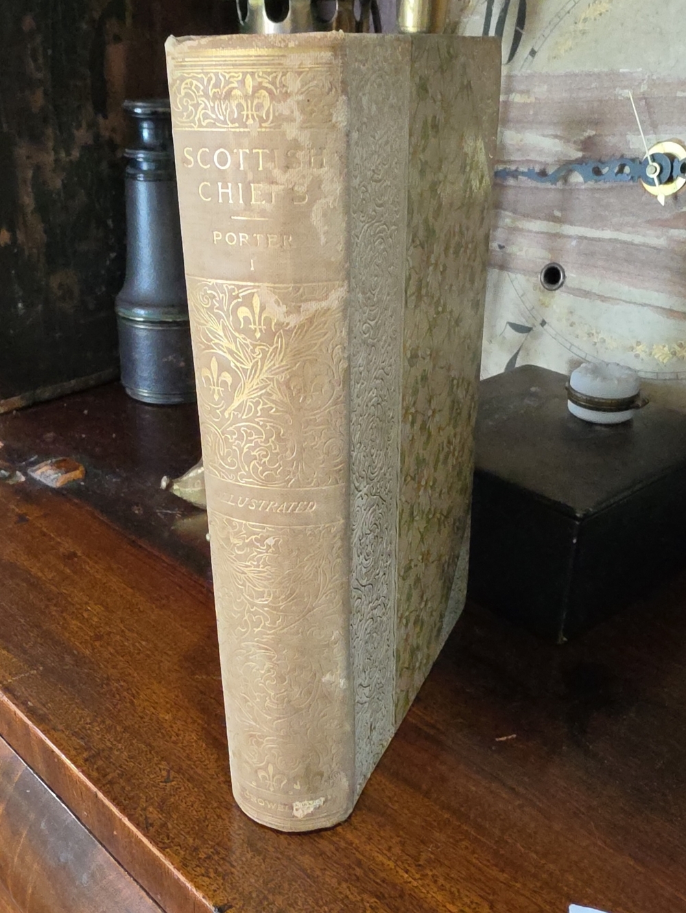 Decorative Beige Hardback Book - Vintage Style